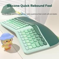 ราคา คีย์บอร์ดและเมาส์ไร้สาย Ergonomic 2.4Ghz คีย์บอร์ดแยกสีสันสดใสพร้อมที่วางข้อมือ Multi อุปกรณ์คีย์บอร์ดเมาส์ Combo สําหรับแล็ปท็อป/เดสก์ท็อป (26887797781)