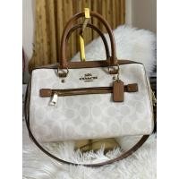 ราคา กระเป๋าสะพายข้าง Coach Rowan Satchel In Blocked Signature Canvas CA149 ขนาด 10 นิ้ว มือสองใหม่มาก (27079187195)