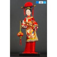 ราคา ตุ๊กตาสาวจีนสวมชุดโบราณ สูง12นิ้ว(30cm.) ถือโคมไฟ ของสะสม Chinese Traditional Doll Handcraft Paper Lantern Ancient China (24317569011)