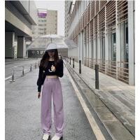 ราคา กางเกงขายาว เอวกระดุม สีม่วง (4331642342)