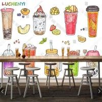 ราคา ที่กําหนดเองฟองชาผลไม้ชาภาพจิตรกรรมฝาผนังวอลล์เปเปอร์ร้านอาหารไอศครีมเย็นดื่มร้านห้องรับประทานอาหารผนังกระดาษตกแต่งบ้านสติกเกอร์ (43762433189)