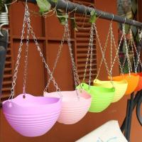 ราคา กระถางต้นไม้แบบแขวน พลาสติก กระถางแขวน ทรงกลม กระถางห้อย 200 G สายโซ่แขวน ตะกร้าแขวนพลาสติกแบบกลม มีรูระบายน้ำ (7486020093)