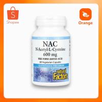 ราคา พร้อมส่ง Natural Factors NAC N-Acetyl-L-Cysteine 600 mg 60 Vegetarian Capsules (26223386484)