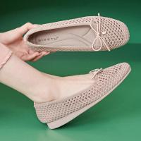 ราคา รองเท้าผู้หญิงส้นเตี้ยลูกไม้โบว์ใหม่ (40370517769)