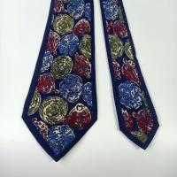 ราคา เนคไทมือสอง Mila Schon Men's silk Tie Multicolor Abstract Art Design Made in Italy (41364136825)