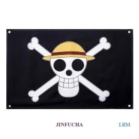 ราคา Jinfucha 60*90 ซม.หมวกฟางของ One Piece Luffy ธงโจรสลัดตกแต่งผนังบ้านร้อน (41665743490)
