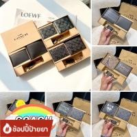 ราคา ♞,♘COACH กระเป๋าหนังแท้สำหรับผู้ชาย 100% หนังวัวคลิปสั้นกล่องของขวัญคลาสสิค F41346 F75006 KLD (26336587531)