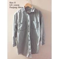 ราคา Preloved Pull&Bear Denim Striped Outwear ไซส์ S (21180199289)