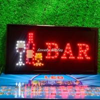 ราคา ป้ายไฟLED ป้ายไฟตัวอักษร ป้ายไฟวิ่งไฟหน้าร้าน "ป้ายไฟ BAR"แบบเสียบปลั๊กไฟ ไฟตกเเต่งร้าน รับทำป้าย (22857535811)