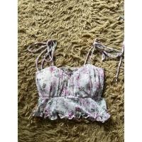 ราคา เสื้อครอปชีฟองลายดอกไม้ (22908922750)