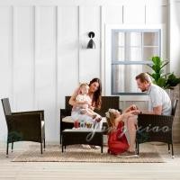 ราคา Sumโซฟาหวายเทียม เก้าอี้หวายเทียม 4ที่นั้ง รวมเบาะนั้ง วางกลางแจ้งได้ ชุดรับแขกหวายเตียงข้างสระเดเบสเก้าอี้หวายโต๊ะห (24104853362)