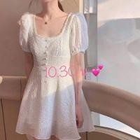 ราคา เดรสคุณหนูสีขาวครีม งานป้ายVisa ไซส์M แขนตุ๊กตา เดรสฟรุ้งฟริ้ง เดรสมุ้งมิ้ง เดรสน่ารัก (2617169208)