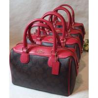 ราคา พร้อมส่ง coach# F32203 ♦️ทรงหมอนสี Brown True Red (3800725846)