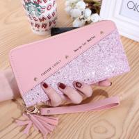 ราคา 2025 กระเป๋าสตางค์ใหม่ Long Women s Zipper Wallet Women s Korean style Stitching Color Tassel All match Card Case Mobile Phone Bag COCO (26637152875)