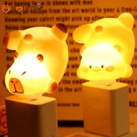 ราคา Capybara Butter Bear Night Light - ของขวัญการ์ตูนเด็ก - โคมไฟตั้งโต๊ะ - โคมไฟอ่านหนังสือป้องกันดวงตา - ไฟนอนข้างเตียง - โคมไฟชาร์จ USB (26768596205)