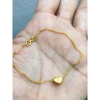 ราคา สร้อยข้อมือ ทองแท้9K. จี้หัวใจทอง (27814618401)