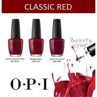 ราคา OPI แท้% สีแดงคลาสสิก ทามือไหนก็ขาว Malaga wine, Got the blue for red, Como se llama, We the Female, Big apple red (2020184079)