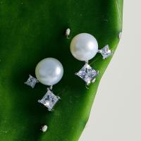 ราคา [ส่งด่วนฟรี]SWAN - Astraea Pearl Double Mosaic Earring ต่างหูเงินแท้ ฝังมุกบารอค มีเพชรติดกับมุก (25328965626)