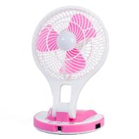 ราคา พัดลม USB HT-5580 ปรับแรงลมได้ ชาร์จไฟ มีโคมไฟ LED 21 ดวง Portable Rechargeable LED Light with Mini Fan (7907567091)