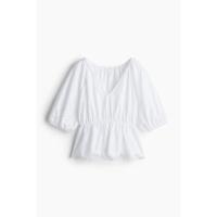 ราคา H&M(เอชแอนด์เอ็ม) เสื้อเบลาส์โบรเดอรี่อังกฤษ ผู้หญิง 1271218_1 (40563709384)