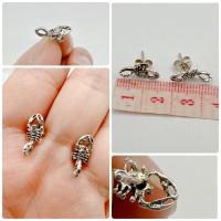 ราคา ต่างหูเงินแท้ รูปแมงป่อง ตอก 925 (25653668893)