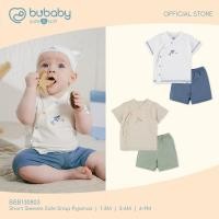 ราคา BU Baby ชุดนอนแขนสั้นใยไผ่ เซ็ท 2 ชิ้น เสื้อและกางเกงขาสั้น ( 1-9M )Short Sleeves SideSnap Pyjamas BBB130803 (40516995728)