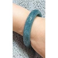 ราคา กำไลหยกพม่าแท้เนื้อสวยแกะลาย (42153240646)