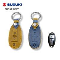 ราคา ซองหนังกุญแจ SUZUKI ปลอกหุ้มกุญแจรถยนต์ งานหนังพรีเมี่ยม ตรงรุ่น SUZUKI SWIFT (24221379774)