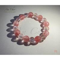 ราคา กำไลข้อมือหินแท้ประดับคริสตัล สร้อยข้อมือหินนำโชค หินมงคล เชอร์รี่ควอตซ์ (Cherry Quartz) (26319982984)