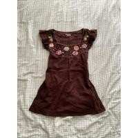 ราคา เสื้อแขนกุดแฟรี่สีน้ำตาลวินเทจ แต่งปักดอกไม้3d สีสันน่ารัก (29437684301)