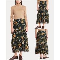 ราคา Ralph Lauren Floral Georgette Maxiskirt กระโปรงยาวแบรนด์ Ralph Lauren - สีเขียวหลาย LRLF0812-D3 (26137933519)
