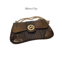 ราคา กระเป๋า Metrocity Women's Shoulder Leather Bag สินค้าแบรนด์แท้มือสอง (40752891433)