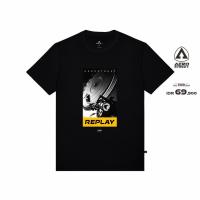 ราคา เสื้อยืด Aerostreet Replay Black Kaos เสื้อยืด AACAA (44172004189)