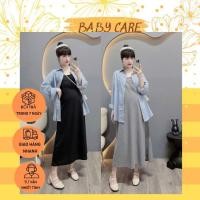 ราคา ชุดเซ็ต 2 ชิ้นพร้อมเสื้อลายทางสีฟ้าน่ารัก ม384 ชุดคลุมท้องฤดูใบไม้ร่วง-ฤดูหนาวที่อ่อนเยาว์สําหรับคุณแม่ตั้งครรภ์ (26491901478)