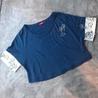 ราคา USED LIKE NEW! เสื้อคร็อปสีนำ้เงิน Playhound size M (230338138)