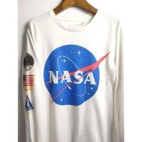 ราคา เสื้อยืด แขนยาว มือสอง ลายแบรนด์ NASA อก 38 ยาว 27 (27164548525)
