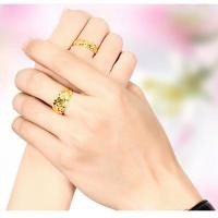 ราคา แหวนทอง 2 ชิ้น / ชุด แหวนทองชุบ ปรับขนาดเท่ากับนิ้วได้ แหวนแต่งงาน แหวนคู่ A16 (2วง) (21740065437)