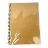 ราคา BSP สมุดโน๊ตสันห่วงปกอ่อน สมุดปกแข็ง สีน้ำตาล ไม่มีเส้น ขนาด 182x257มม. ***พร้อมส่ง*** (25861535397)