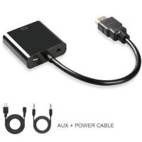 ราคา HDMI to VGA adapterConverter Cable 1080p for Xbox 360 PS3 PS4 PC Laptop TV Box Projector(AUX,Micro USB for stable) (1050325636)