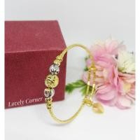 ราคา กำไลหุ้มทอง กำไลสีทอง กำไลขัดทราย กำไลข้อมือทอง กำไลประดับตุ้มทอง (2259974569)