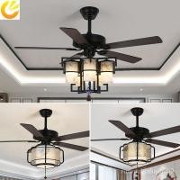 ราคา โคมไฟพัดลมแขวนห้องรับประทานอาหารสไตล์จีนแบบใหม่โคมไฟแขวนพัดลมห้องรับแขกแบบโบราณโคมไฟแขวนพัดลมไฟฟ้า IZHP (24526928116)