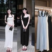 ราคา OBIBII Polladot dress แมกซี่ผ้ายืด (40672685393)