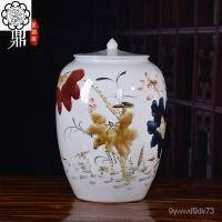 ราคา YNZC หม้อข้าวเซรามิกลายดอกบัว50จิน100ถังใส่ข้าวสำหรับครอบครัวถังก๋วยเตี๋ยวโถชาโถเก็บโถ (28302573071)