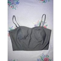 ราคา ส่งต่อ เสื้อครอป khunpoom สีเทา มีฟองน้ำ (27733368498)