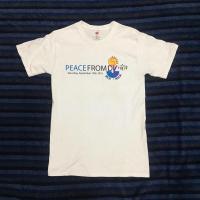 ราคา เสื้อยืดสีขาว แบรนด์ Hanes ลาย PEACE FROM DK มือสอง ไม่มีตำหนิ (10968160198)
