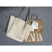 ราคา Zara กระเป๋าชอปเปอร์ สีครีมใบใหญ่ใส่ของได้เยอะ แท้ 100% (22407569214)