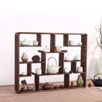 ราคา ชั้นวางโชว์ติดผนังสไตล์จีนไม้เนื้อแข็ง/ชั้นวางกาน้ำชาโบราณ Duowaoge (28559752342)