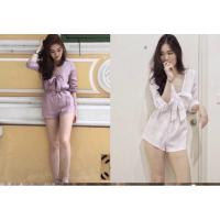 ราคา ชุดจั๊ทสูทขาสั้น จั๊มขาสั้น จั๊มสูทงานป้าย จั๊มสูท (10985288376)