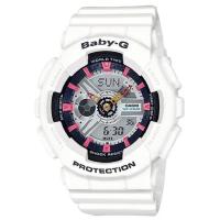 ราคา Casio Baby-G นาฬิกาข้อมือผู้หญิง สายเรซิ่น รุ่น BA-110SN-7A - สีขาว (283188278)