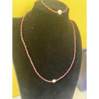 ราคา สร้อยคอและสร้อยข้อมือโกเมน ชุดทองคําแท้ (41063911389)